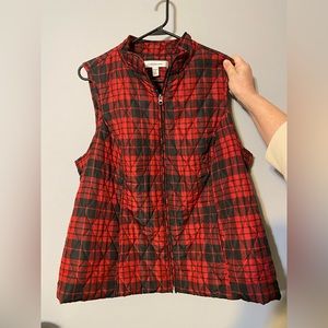Croft&Barrow plaid vest. Women’s 1x.